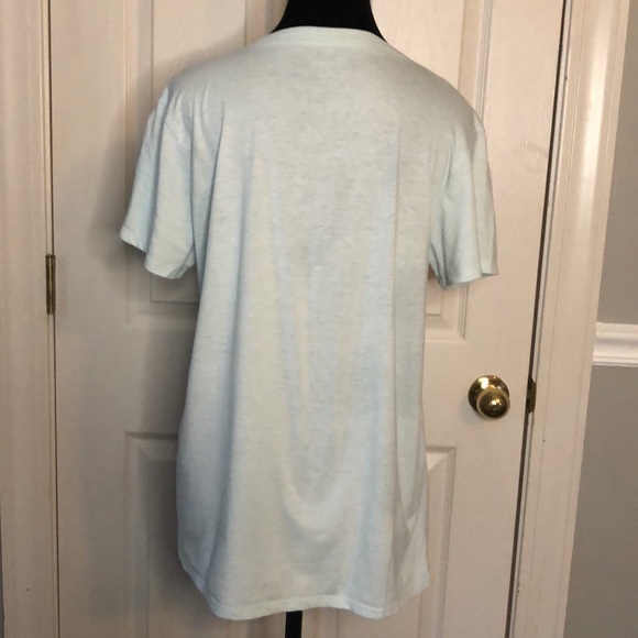 MAMA Short Sleeve T-Shirt, Sz. L, Blue, Ties/Knots at hem in front. - Picture 3 of 7